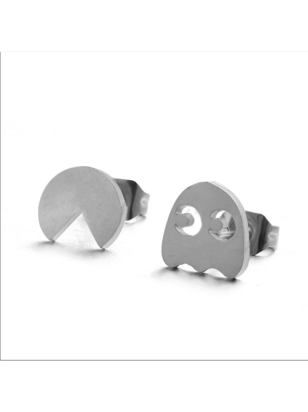 PAC-MAN stainless steel boutique minimalist earrings new
